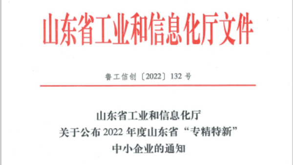 热烈庆祝力久特种电机荣获山东省“专精特新”荣誉称号